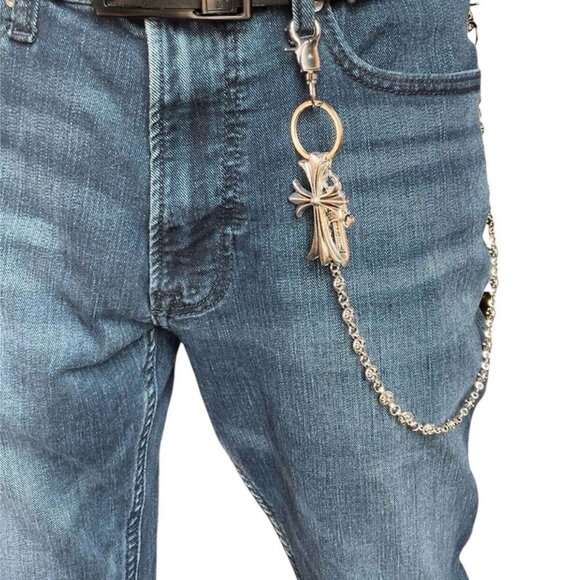 Cross Pants Wallet Chain Biker Trucker Keychain Jean Key Chain for Men Women - Picture 2 of 7